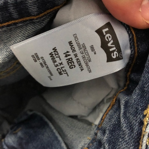 ✅SOLD✅✅boys Levi's 569 jeans 14 27 loose stra - Picture 7 of 8